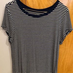 American Eagle Black and White striped top